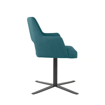 AMA PO02 - Swivel fabric chair with 4-spoke metal base with armrests by New Life - view 3